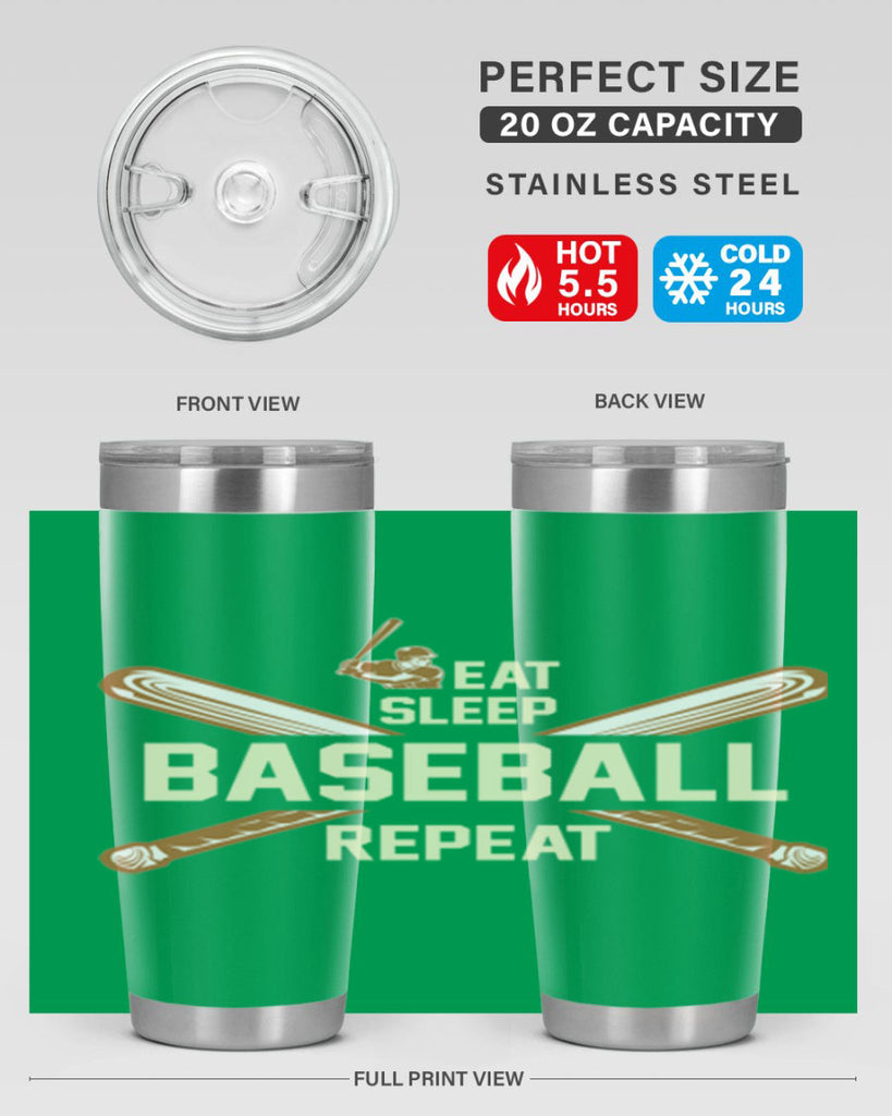 Eat 1285#- baseball- Tumbler