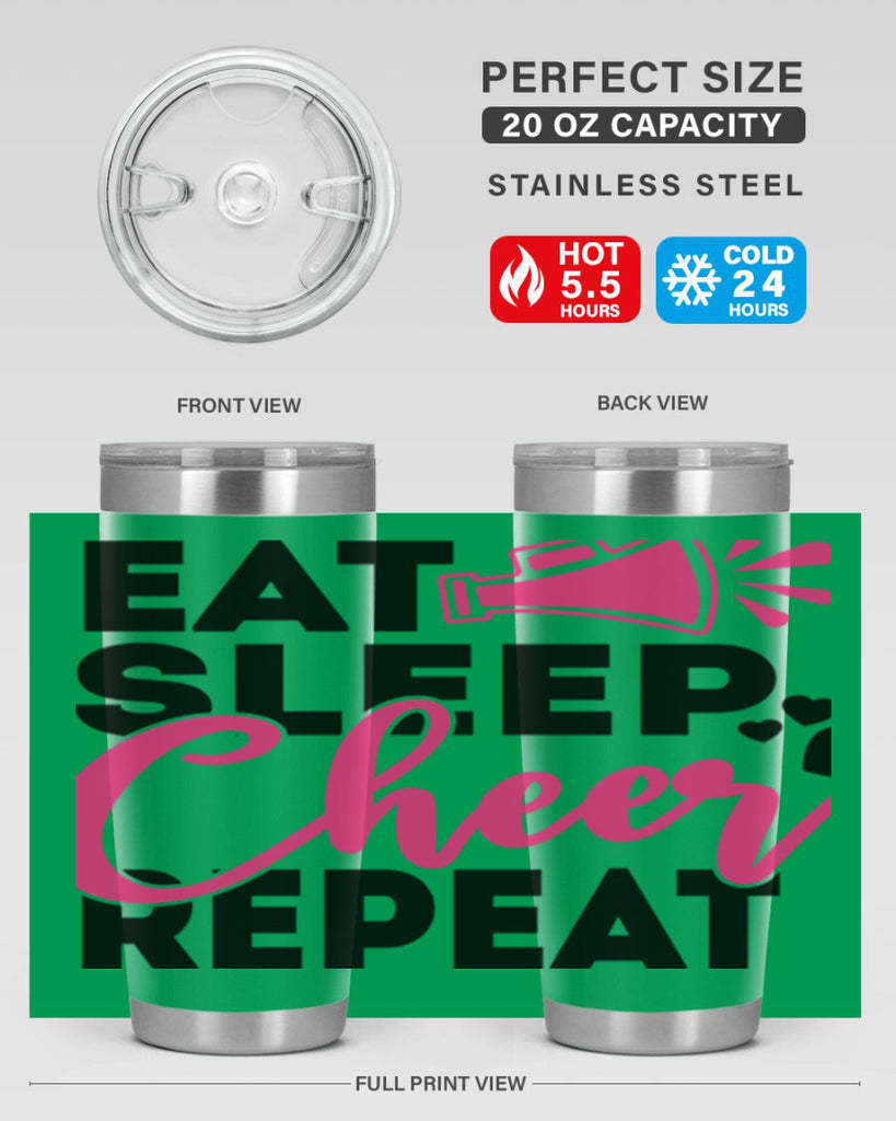Eat Sleep Cheer Repeate 1315#- cheer- Tumbler