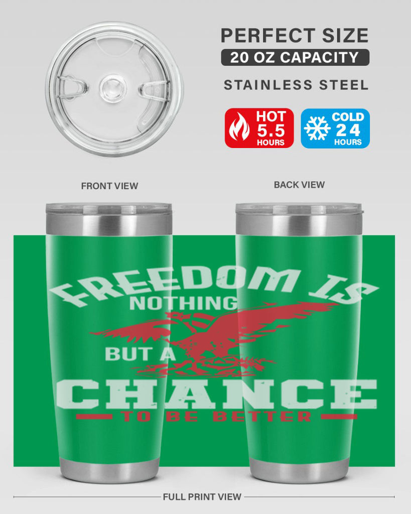Freedom is nothing but a chance to be Style 83#- Fourt Of July- Tumbler