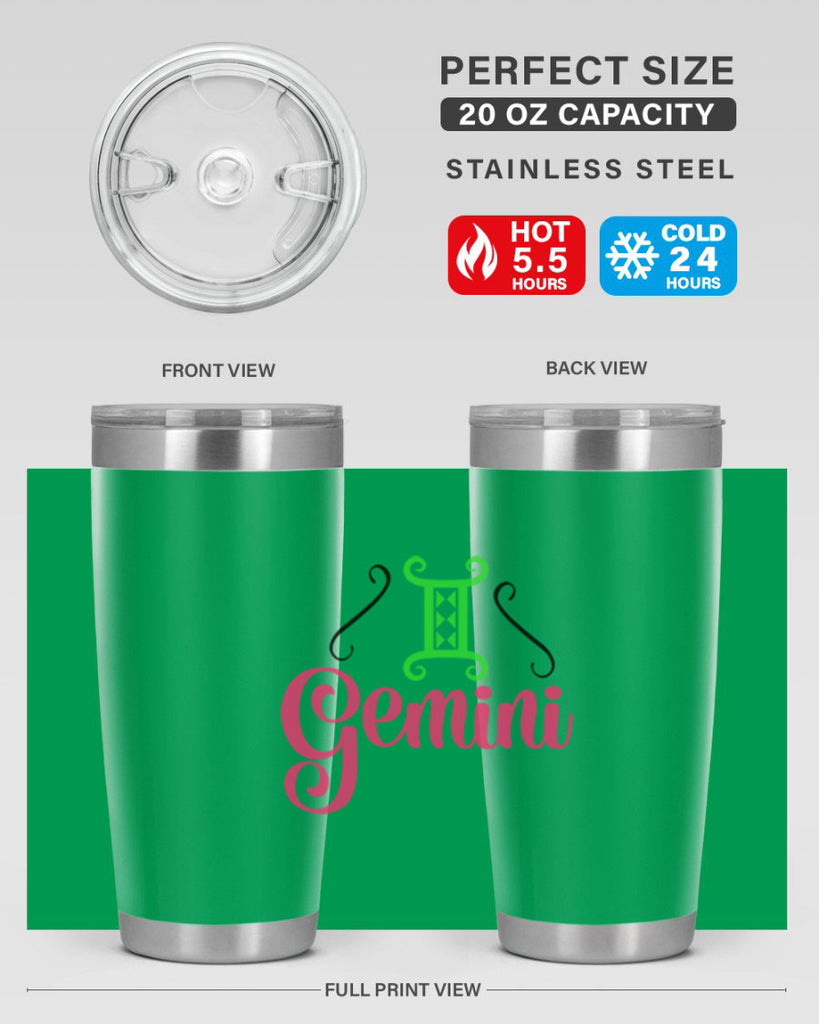 Gemini 224#- zodiac- Tumbler