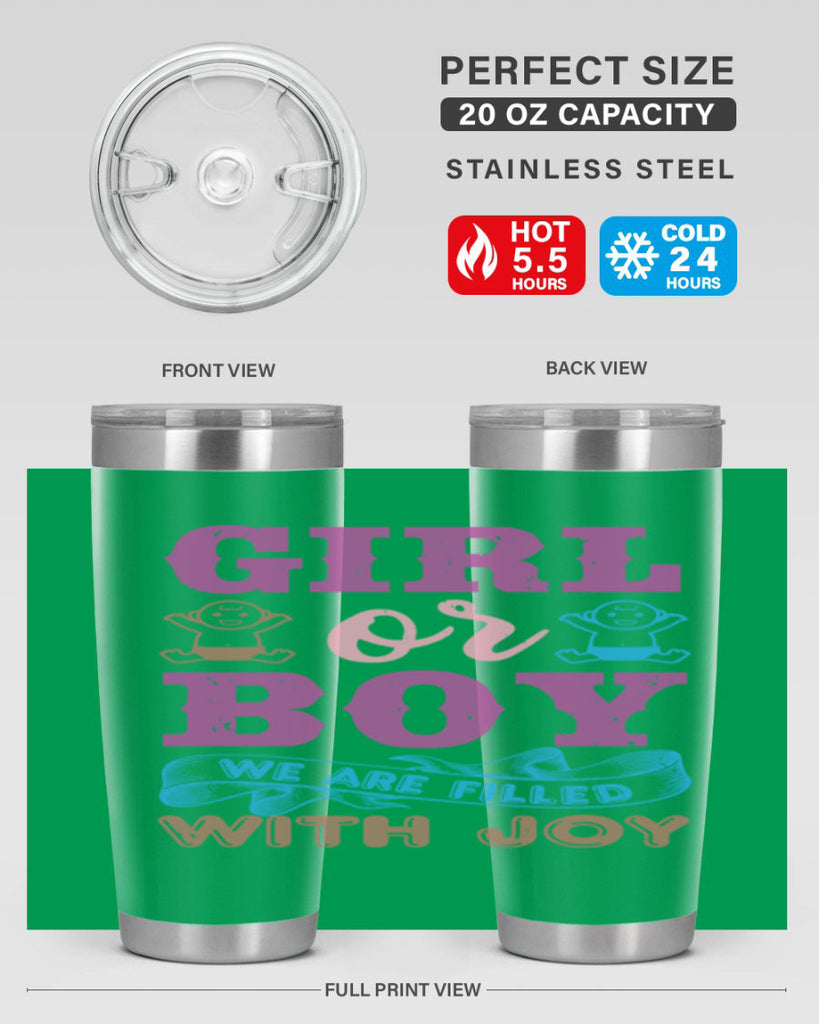 Girl or boy we are filled with joy Style 38#- baby shower- tumbler