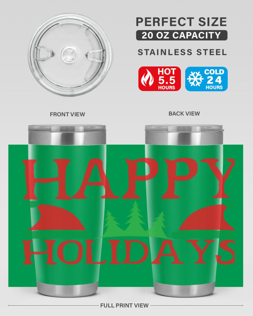 Happy Holidays 136#- winter- Tumbler