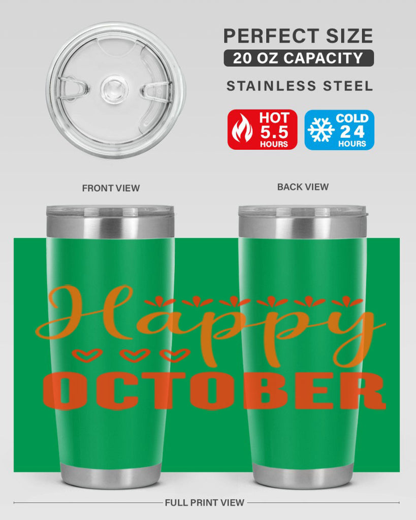 Happy October Design 237#- fall- Tumbler