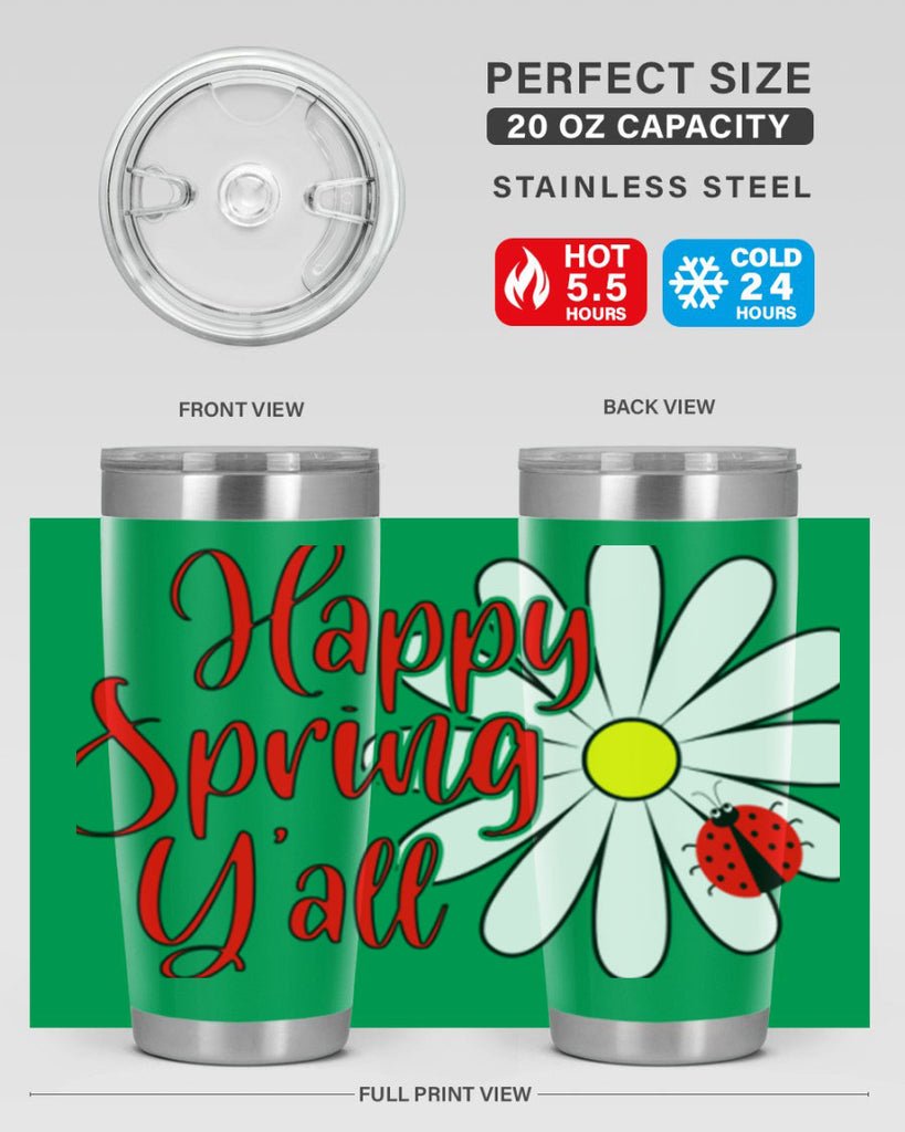 Happy Spring Y'all 161#- spring- Tumbler