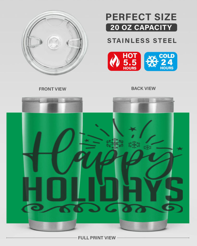 Happy holidays 137#- winter- Tumbler