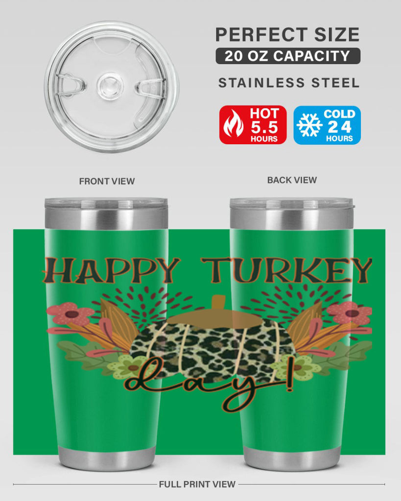 Happy turkey day 253#- fall- Tumbler