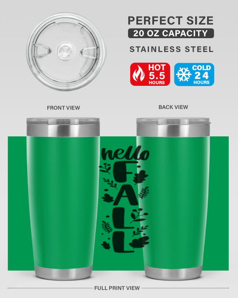 Hello Fall 495#- fall- Tumbler