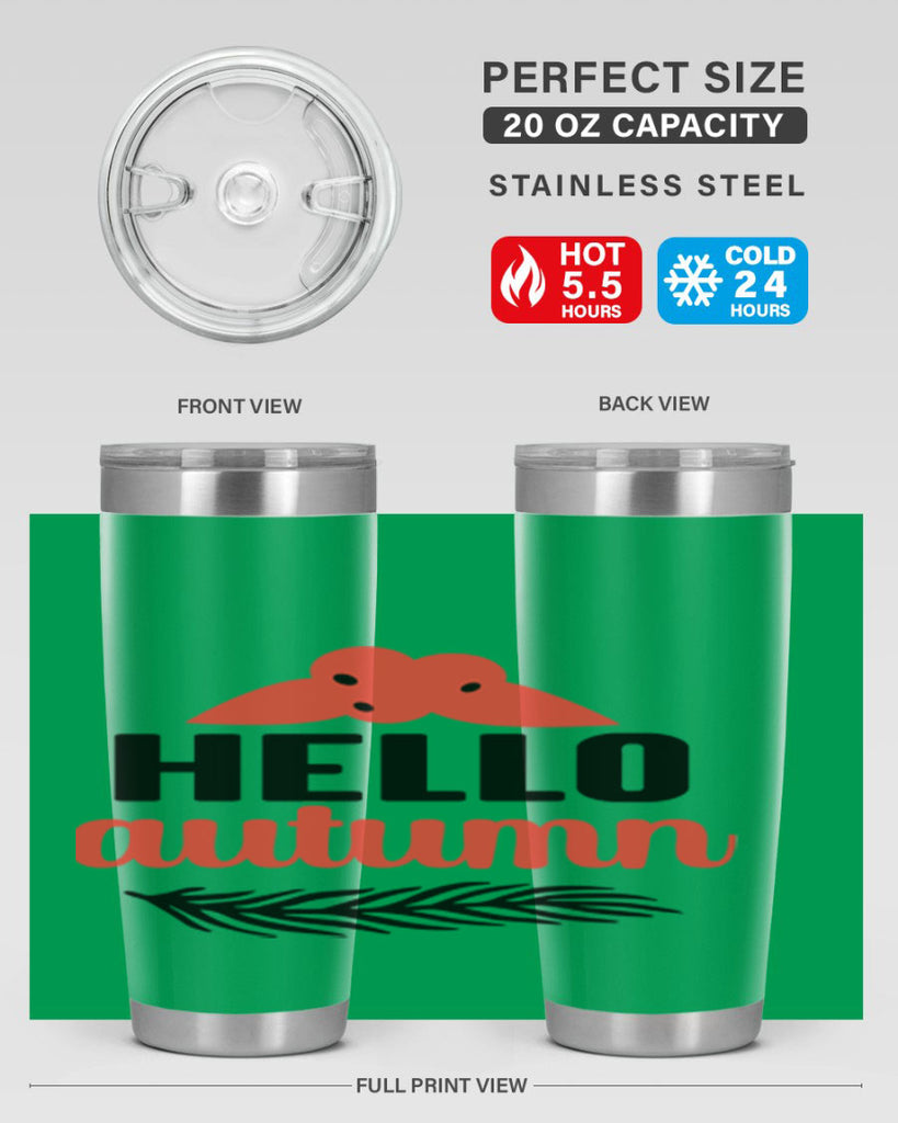 Hello autumn 269#- fall- Tumbler