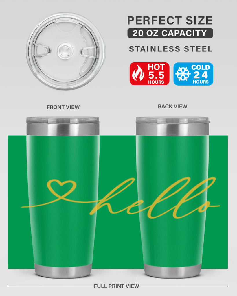 Hello heart183#- spring- Tumbler