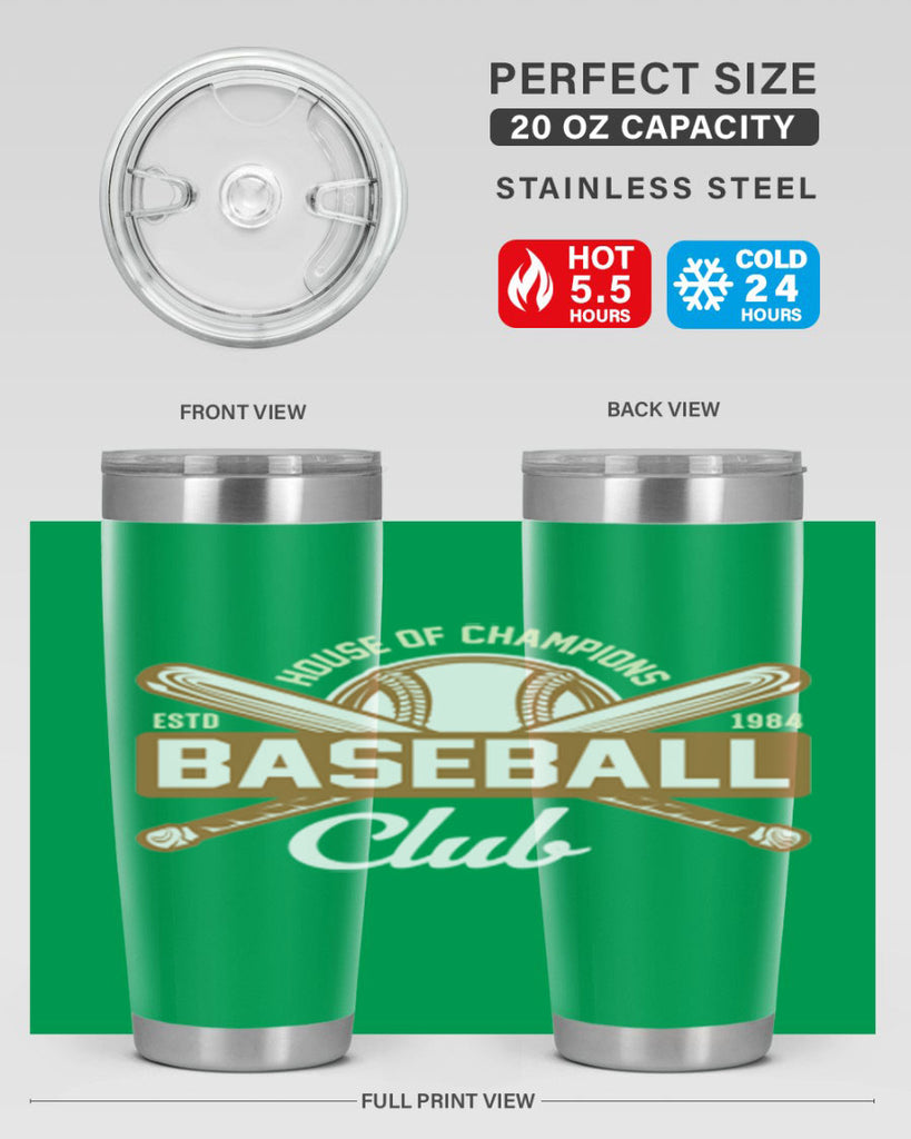 House 1178#- baseball- Tumbler