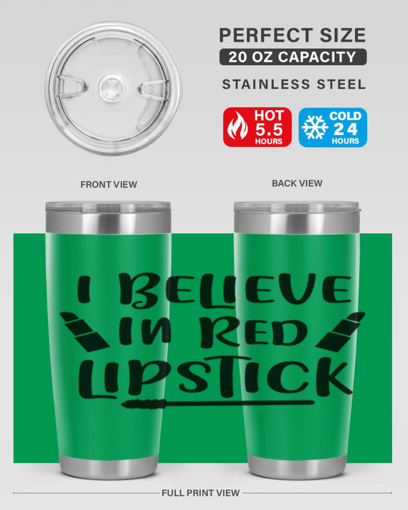 I Believe In Red Lipstick 104#- fashion- Cotton Tank