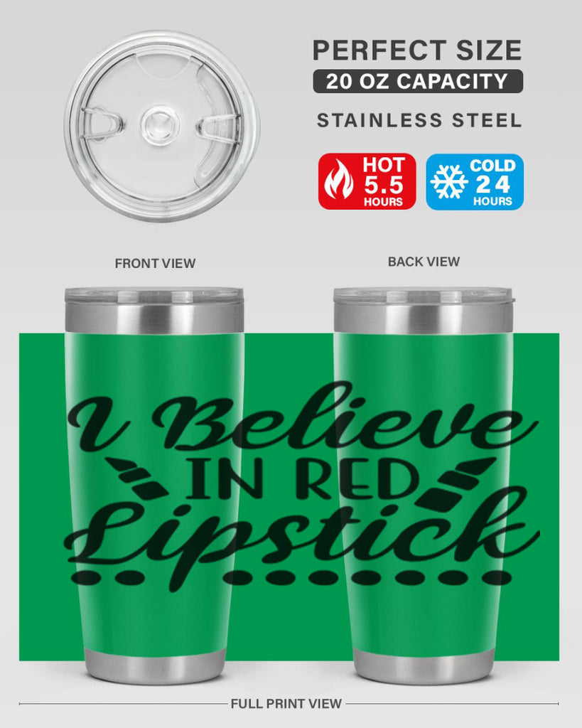 I Believe In Red Lipstick 106#- fashion- Cotton Tank