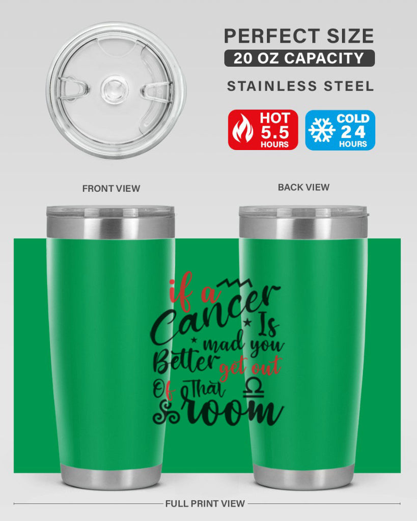 If A Cancer Is Mad You Better Get Out Of That Room 250#- zodiac- Tumbler