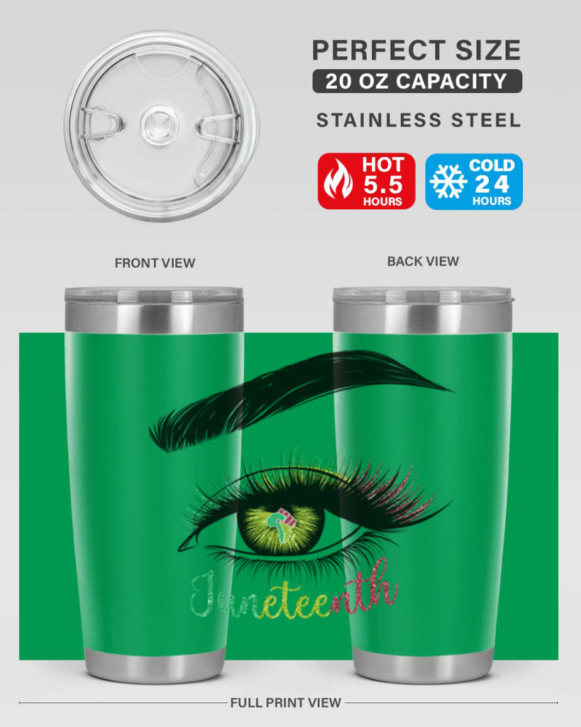 Juneteenth 1865 GirlS Eye 3#- Juneteenth- tumbler