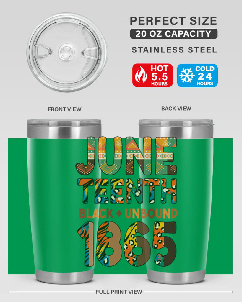 Juneteenth Black Unbound 1865 Png 33#- Juneteenth- tumbler