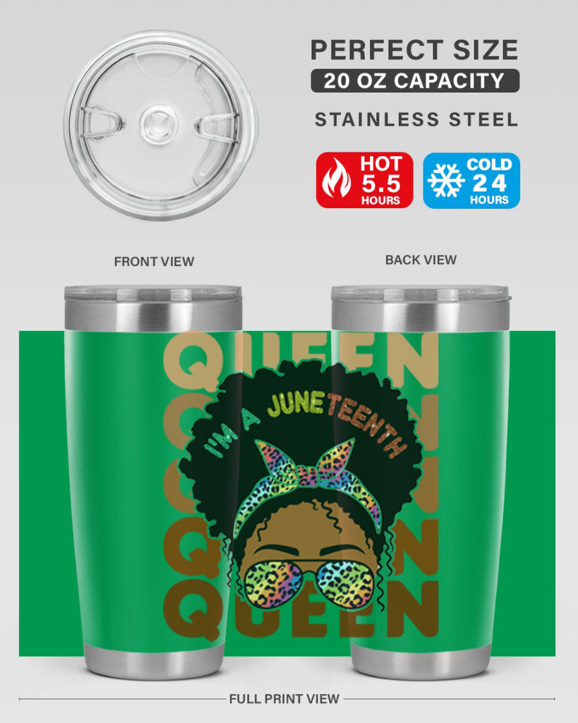Juneteenth Queen Swag Black Melanin Png 26#- Juneteenth- tumbler