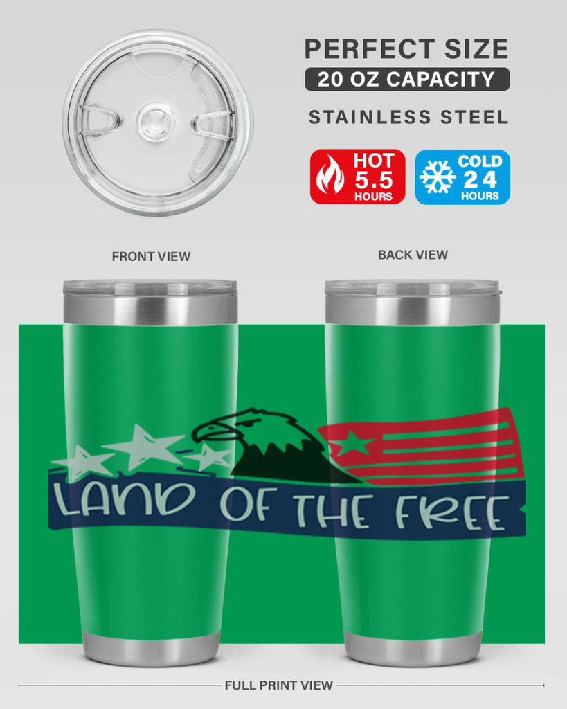 Land Of The Free Style 157#- Fourt Of July- Tumbler