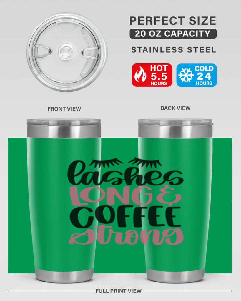 Lashes Long Coffee Strong Style 67#- make up- Tumbler
