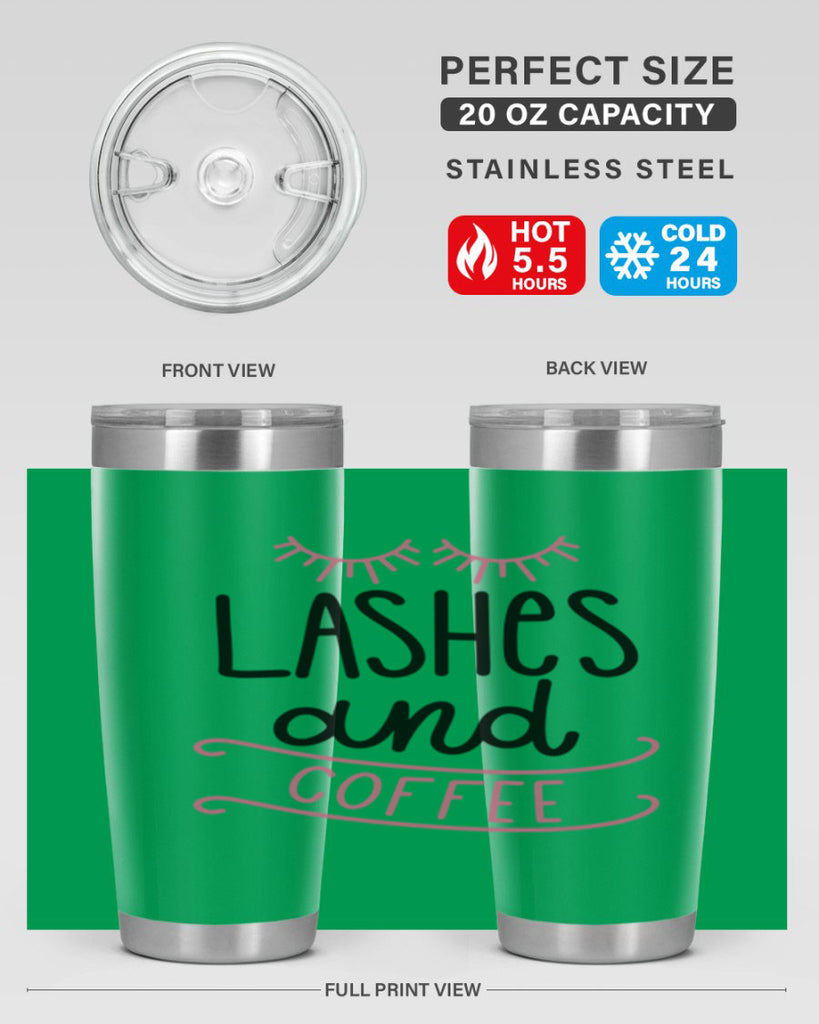 Lashes and Coffee Style 68#- make up- Tumbler
