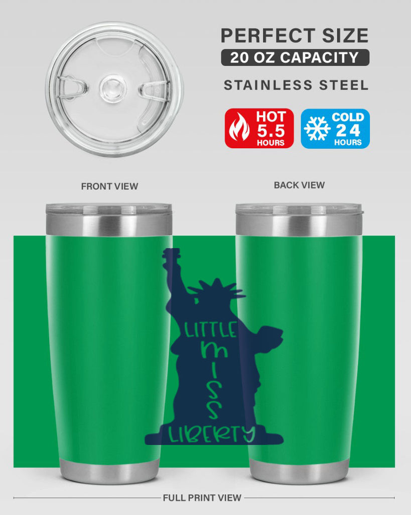 Little Miss Liberty Style 163#- Fourt Of July- Tumbler