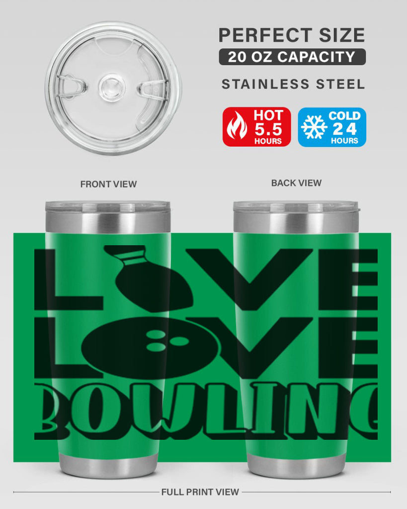 Live Love Bowling 833#- bowlig- Tumbler