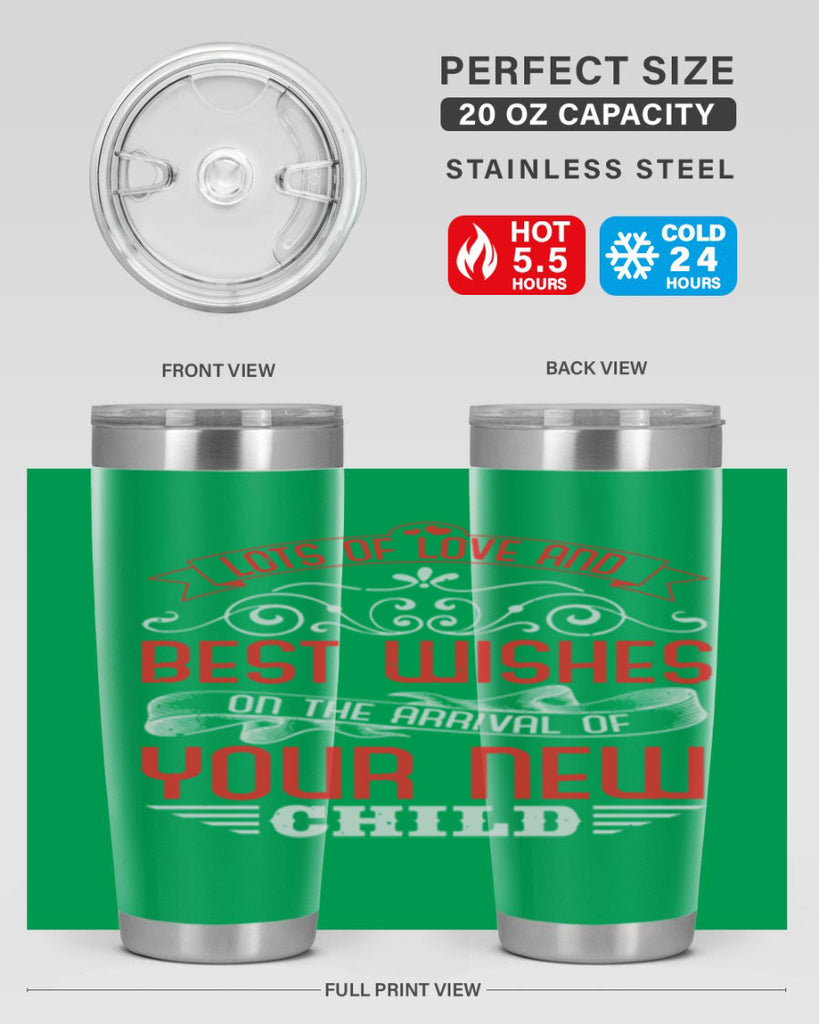 Lots of loe and best wishes Style 30#- baby shower- tumbler