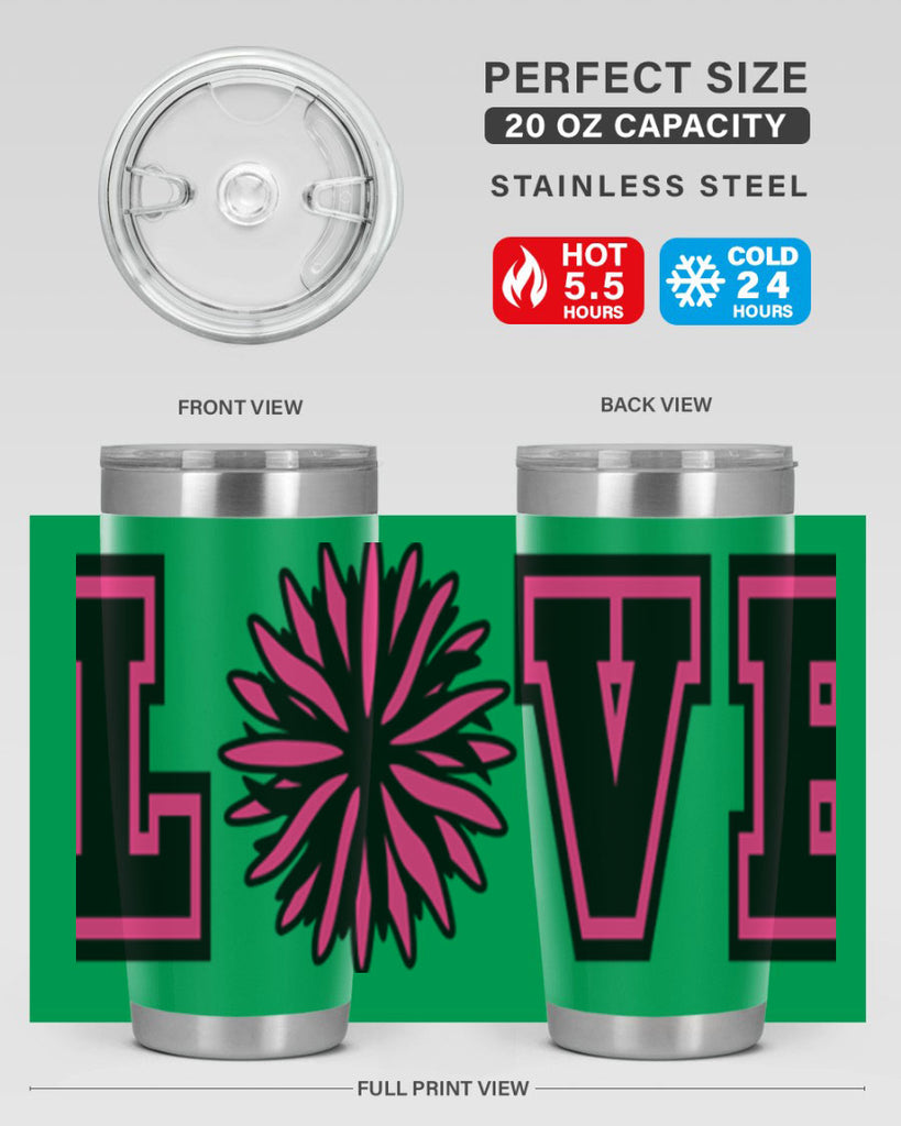 Love 694#- cheer- Tumbler
