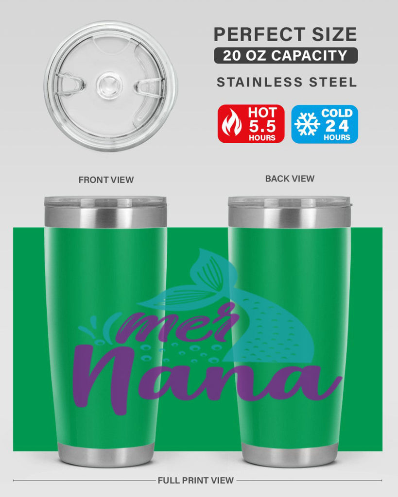Mer Nana 343#- mermaid- Tumbler