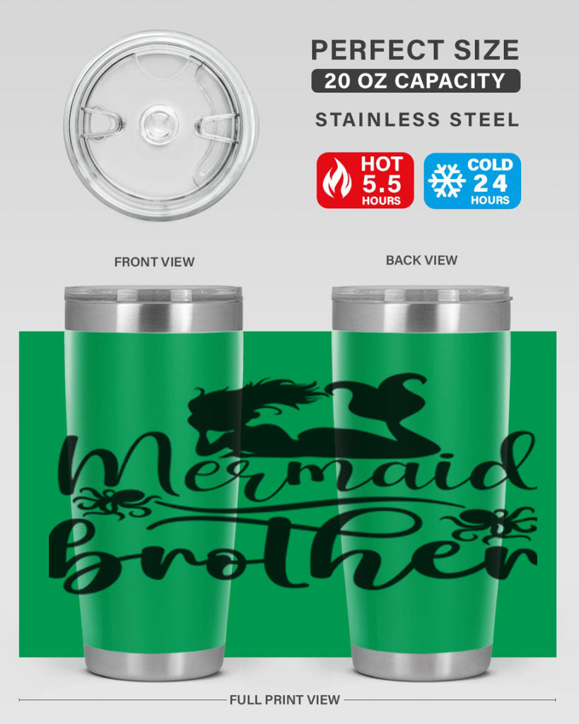 Mermaid Brother 355#- mermaid- Tumbler