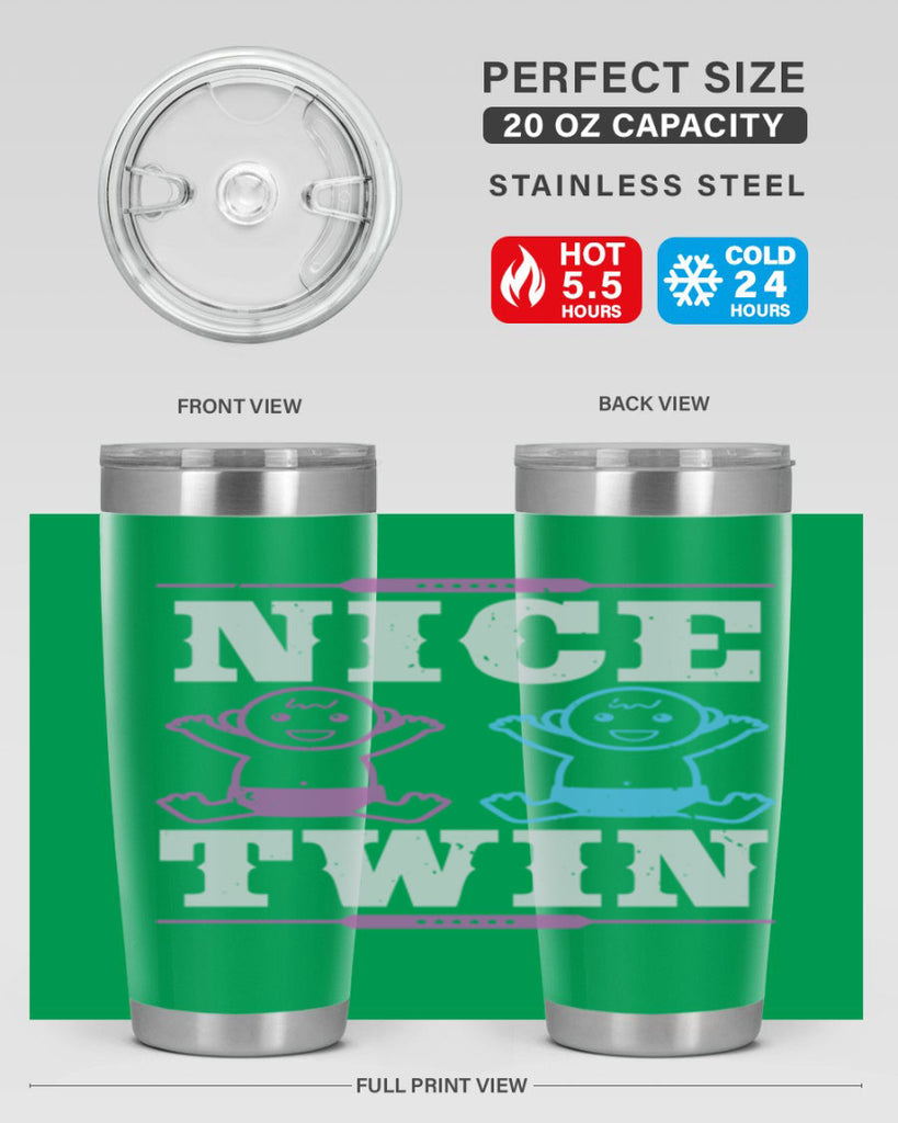Nice Twin Style 26#- baby shower- tumbler