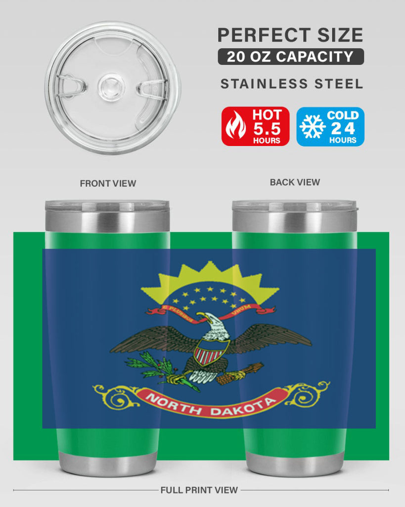 North Dakota 18#- Us Flags- Tumbler