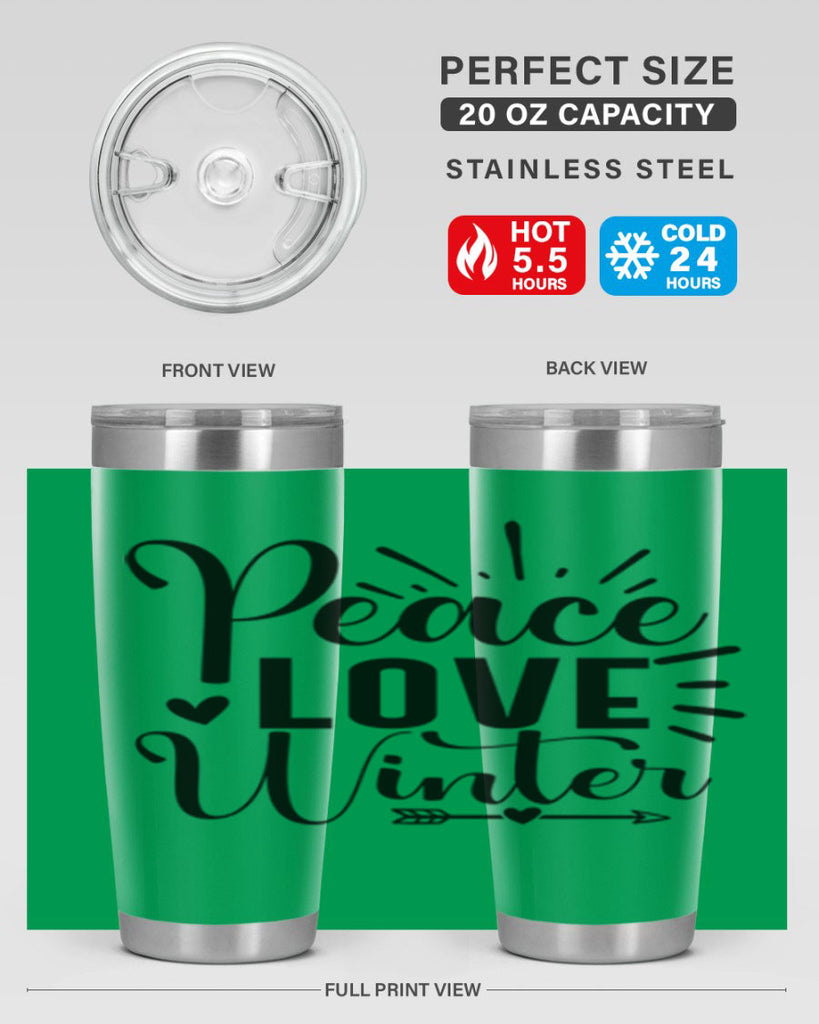 Peace Love Winter 331#- winter- Tumbler