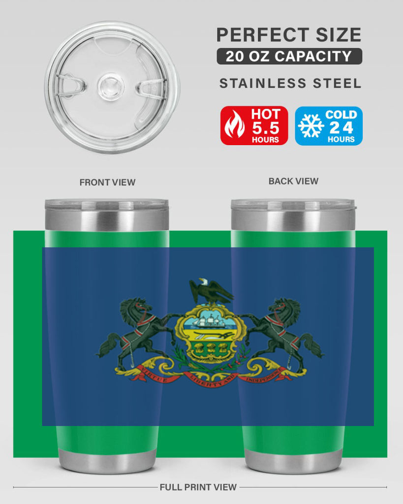 Pensilvania 14#- Us Flags- Tumbler