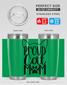 Pround Cat Mom Style 103#- cat- Tumbler