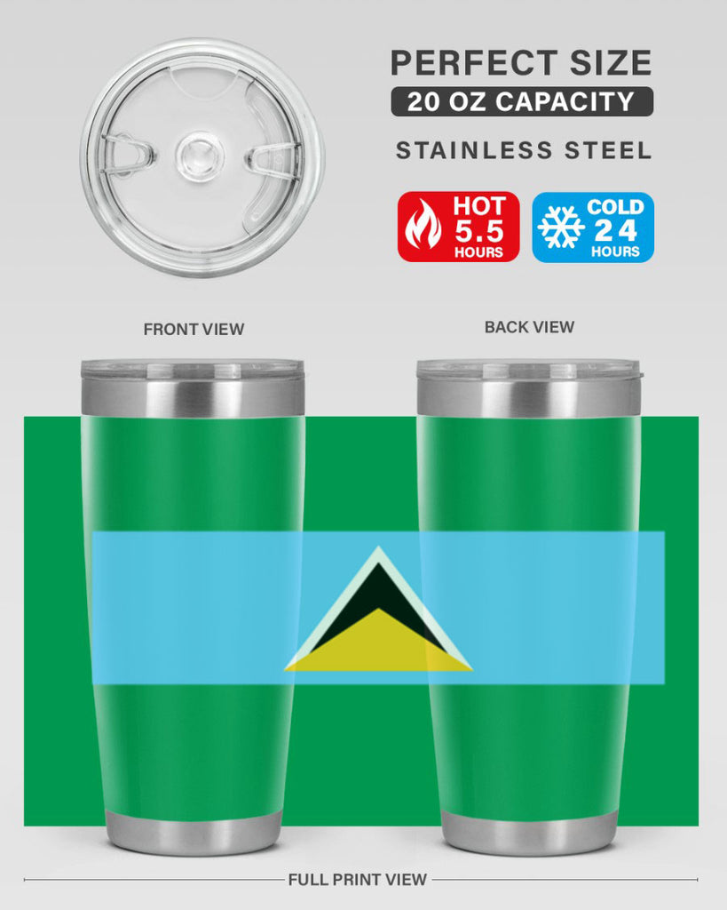 Saint Lucia 51#- world flags- Tumbler