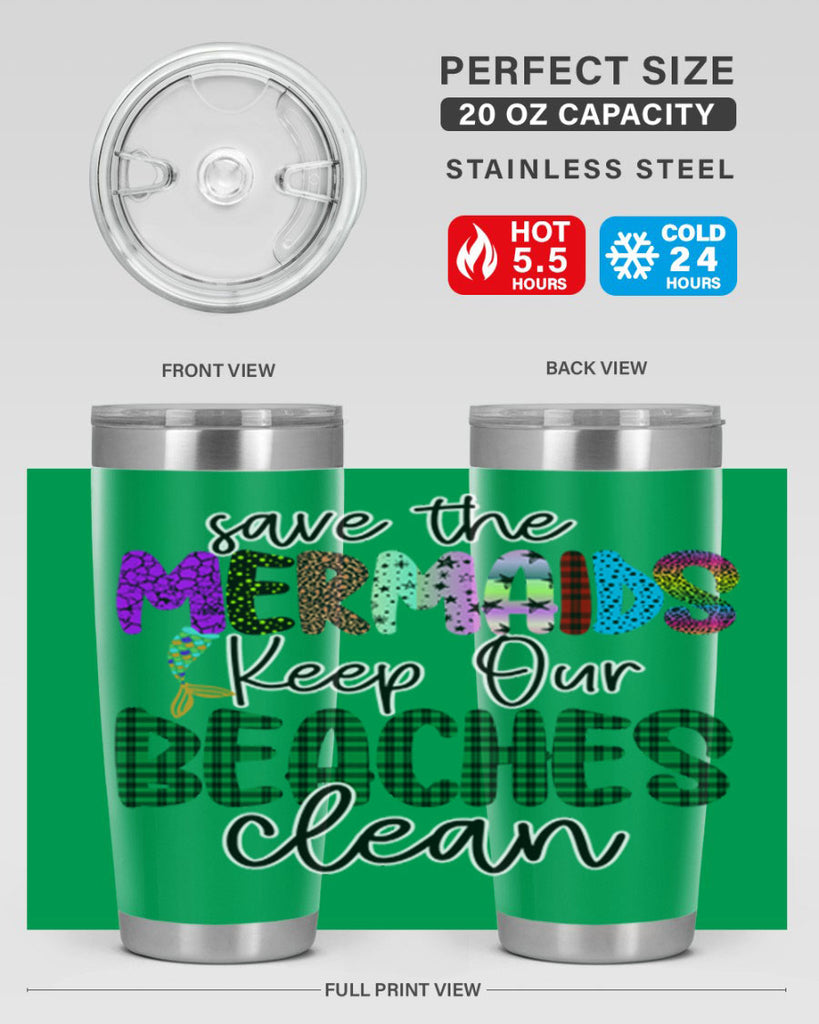 Save The Mermaids Keep Our 575#- mermaid- Tumbler