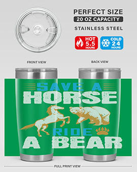 Save a horse, ride a bear 27#- Bears- Tumbler