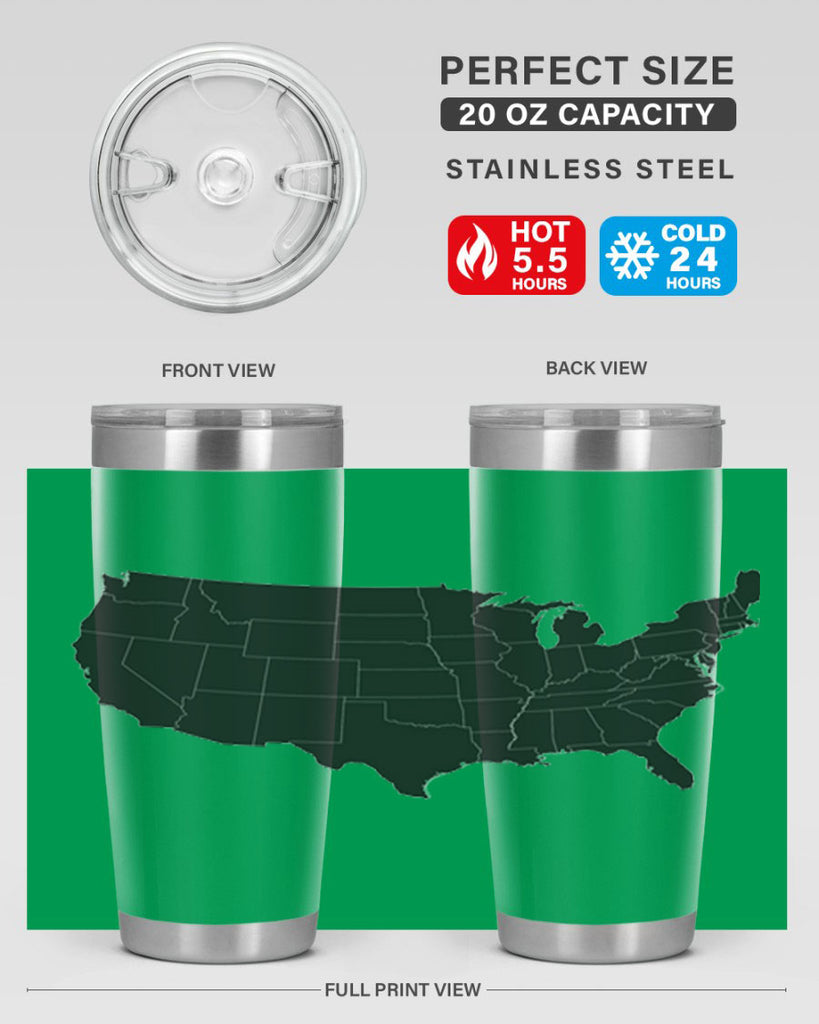 Separate Color Map Style 71#- Fourt Of July- Tumbler