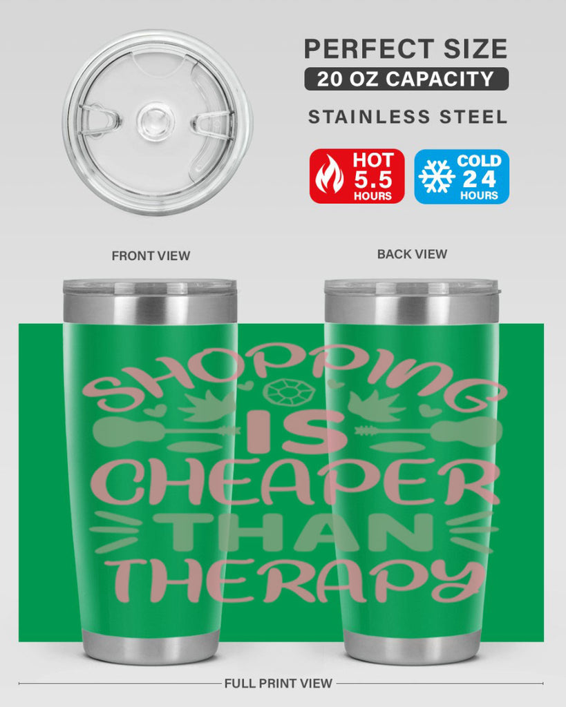 Shopping Is Cheaper Than Therapy 143#- fashion- Cotton Tank