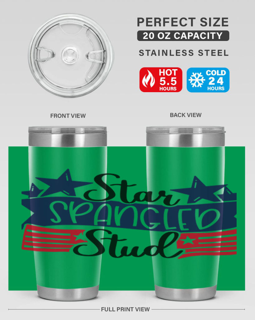 Star Spangled Stud Style 173#- Fourt Of July- Tumbler