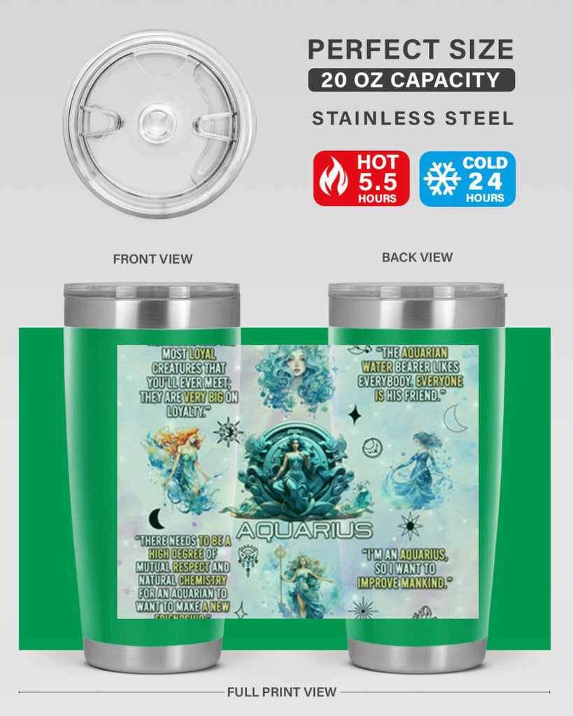 StraightAquarius 468#- zodiac- Tumbler