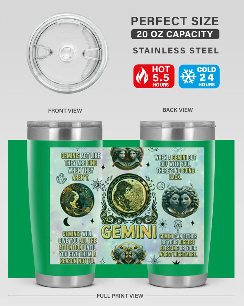 StraightGemini 472#- zodiac- Tumbler