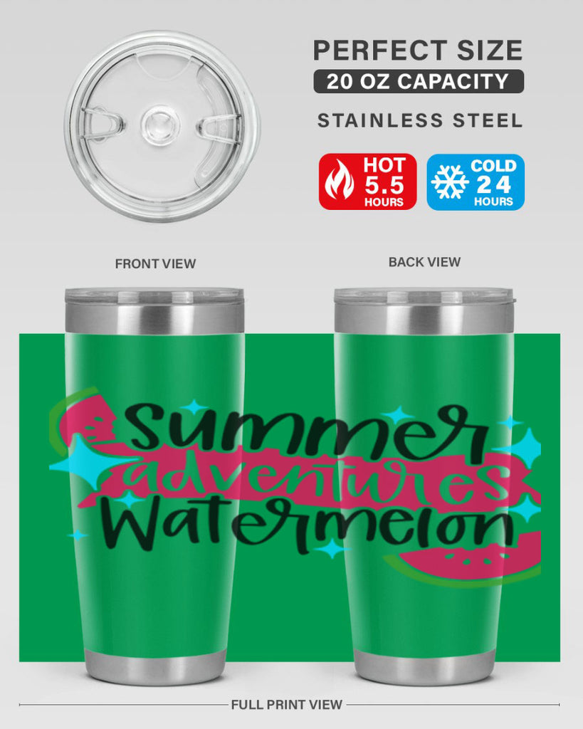 Summer Adventures Watermelon Style 23#- summer- Tumbler