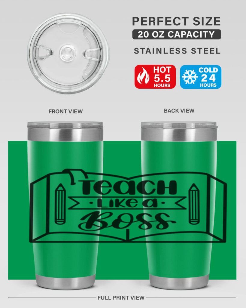 Teach Like A Boss Style 54#- teacher- tumbler