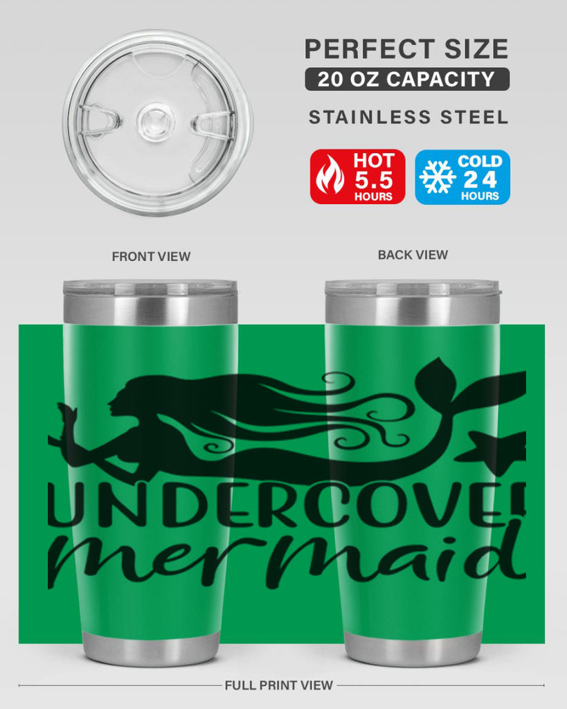 Undercover mermaid 657#- mermaid- Tumbler