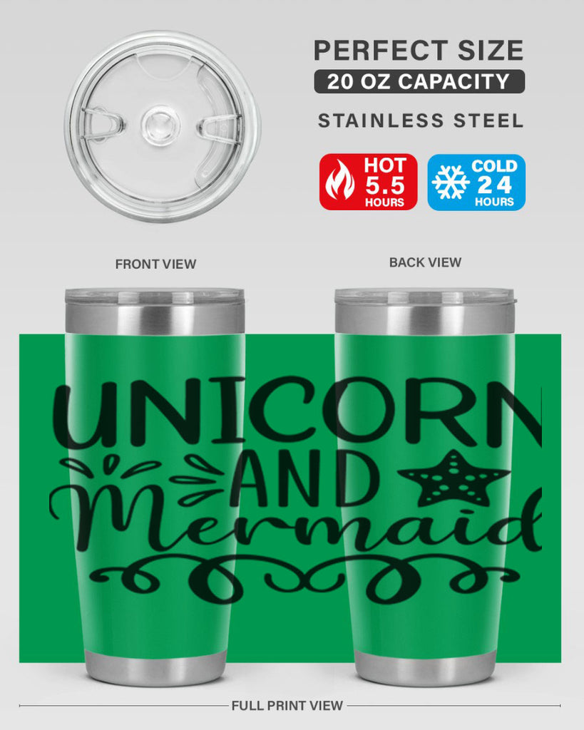 Unicorn And Mermaid 658#- mermaid- Tumbler