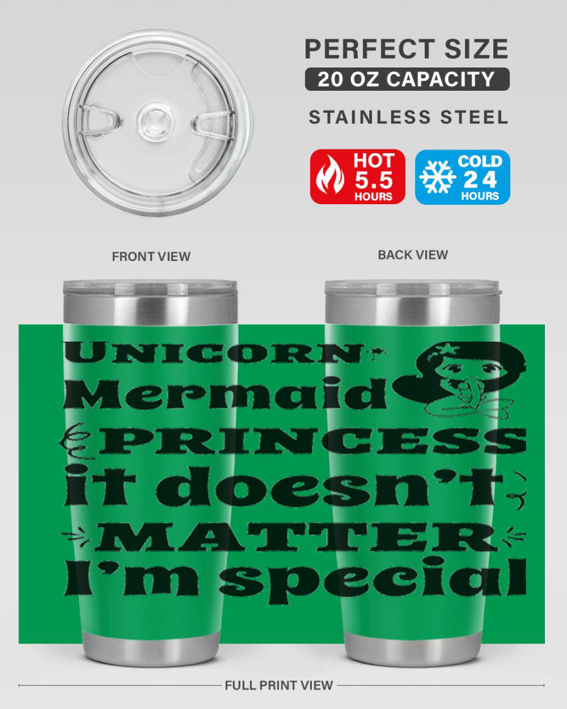 Unicorn Mermaid princess it doesnt 661#- mermaid- Tumbler