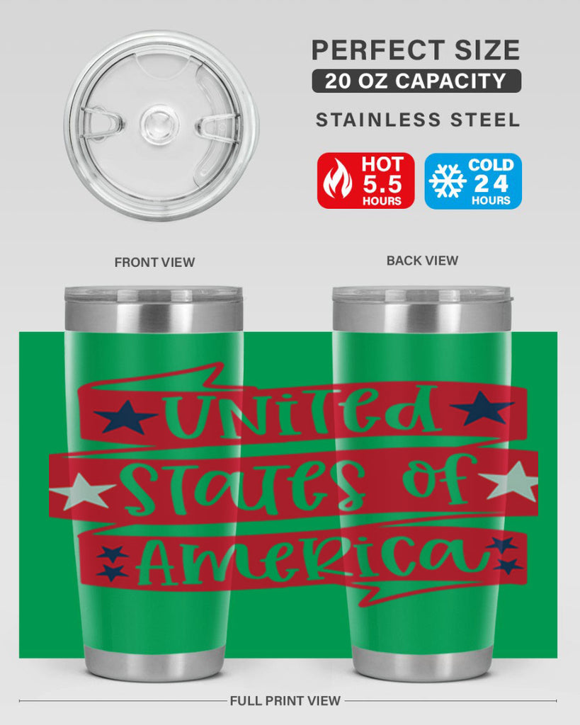 United States Of America Style 177#- Fourt Of July- Tumbler