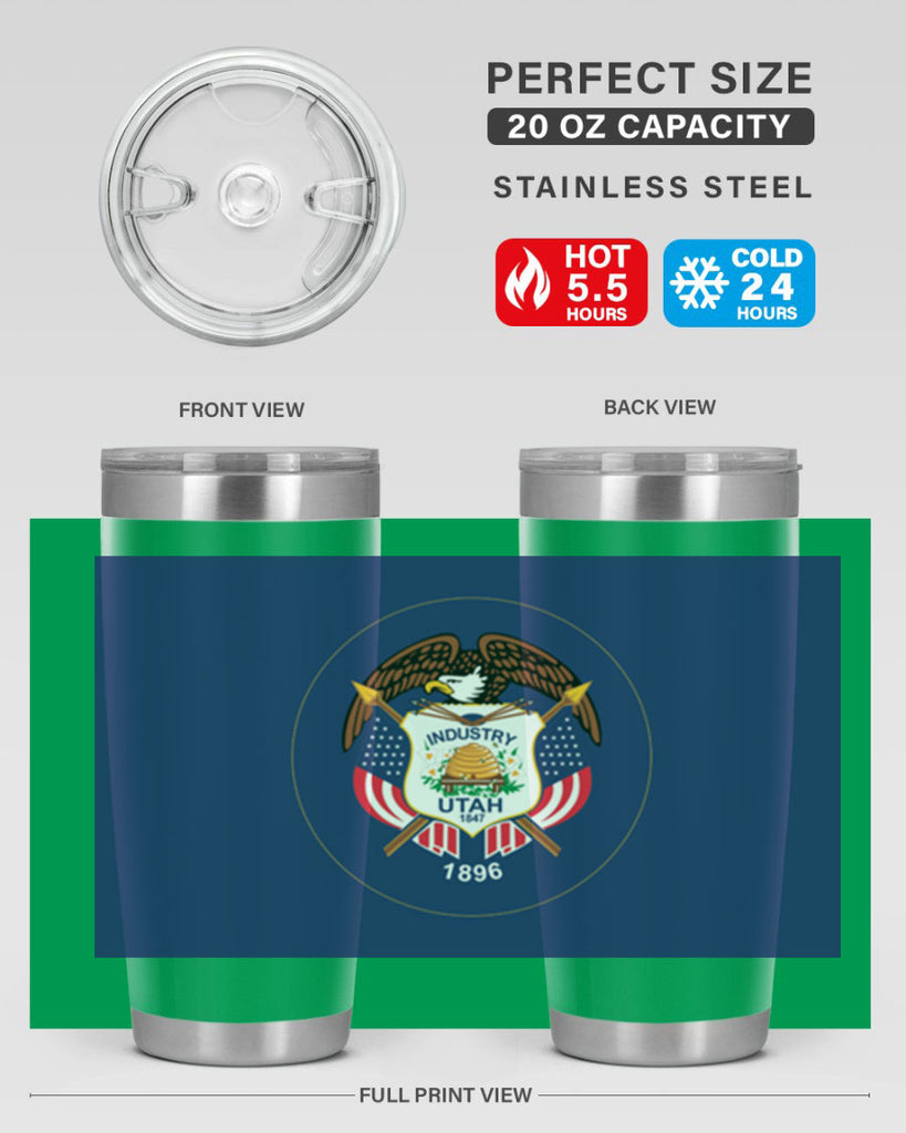 Utah 8#- Us Flags- Tumbler