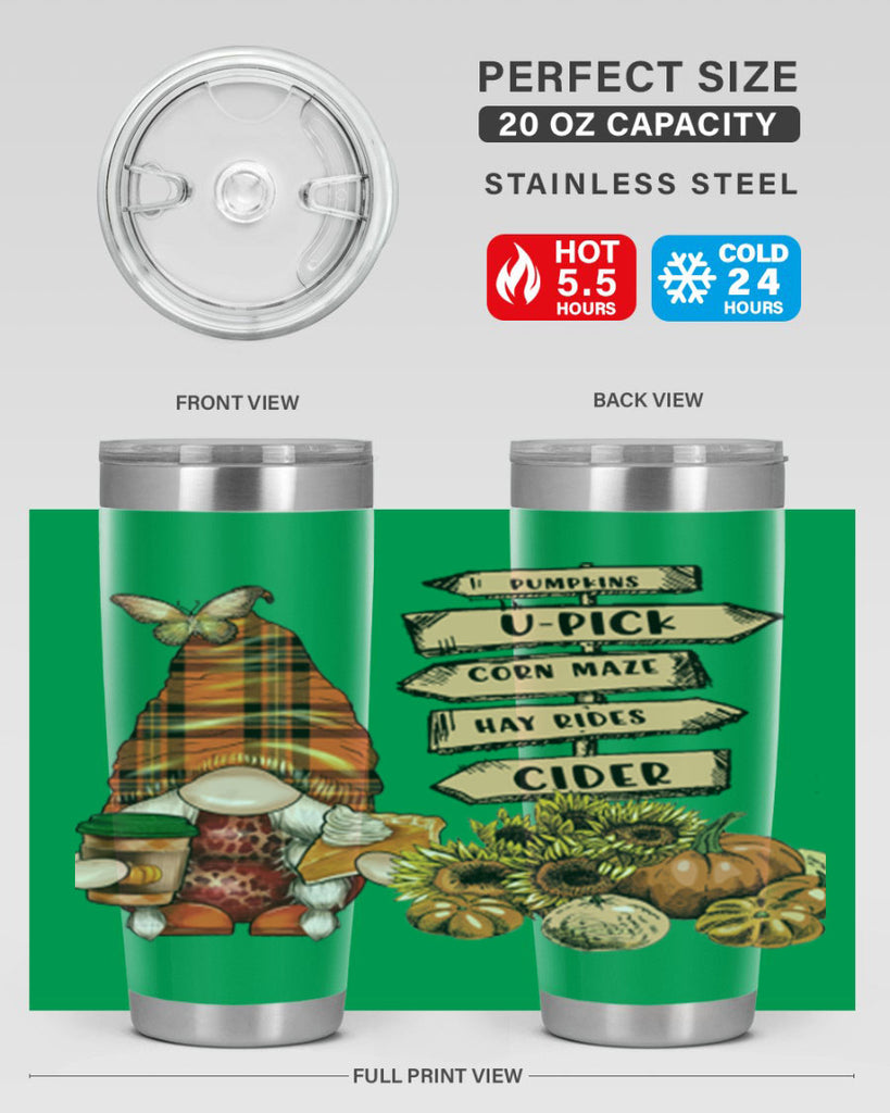 VintageFallGnome 625#- fall- Tumbler